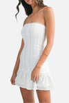 Carley Strapless Lace Trim Mini Dress
