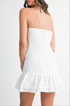 Carley Strapless Lace Trim Mini Dress