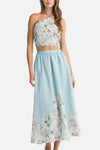 Rosie Floral Printed Top & Midi Skirt Set
