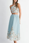 Rosie Floral Printed Top & Midi Skirt Set