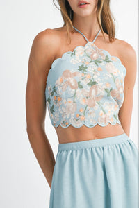 Rosie Floral Printed Top & Midi Skirt Set