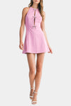 Kerry Jewel Bow Slit Mini Dress