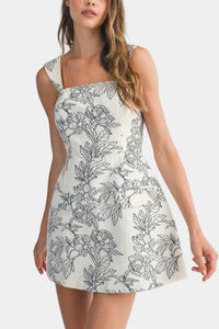 Lucy Floral Jacquard Mini Skort Dress