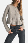 Montana Peplum Sweater Knit Top