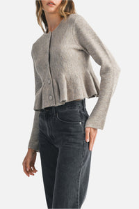 Montana Peplum Sweater Knit Top