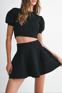Lennyn Knit Top & Mini Skirt Set