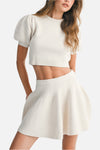 Chloe Knit Top & Mini Skirt Set