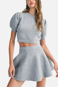Elsie Knit Top & Mini Skirt Set