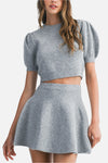 Elsie Knit Top & Mini Skirt Set