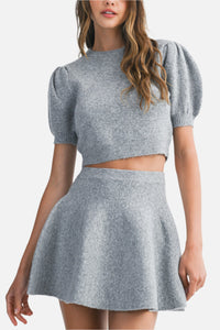 Elsie Knit Top & Mini Skirt Set