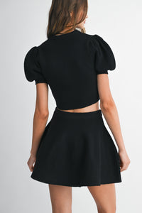 Lennyn Knit Top & Mini Skirt Set