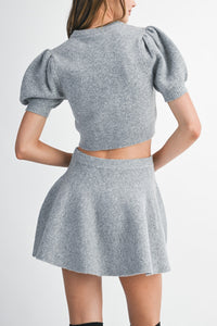Elsie Knit Top & Mini Skirt Set