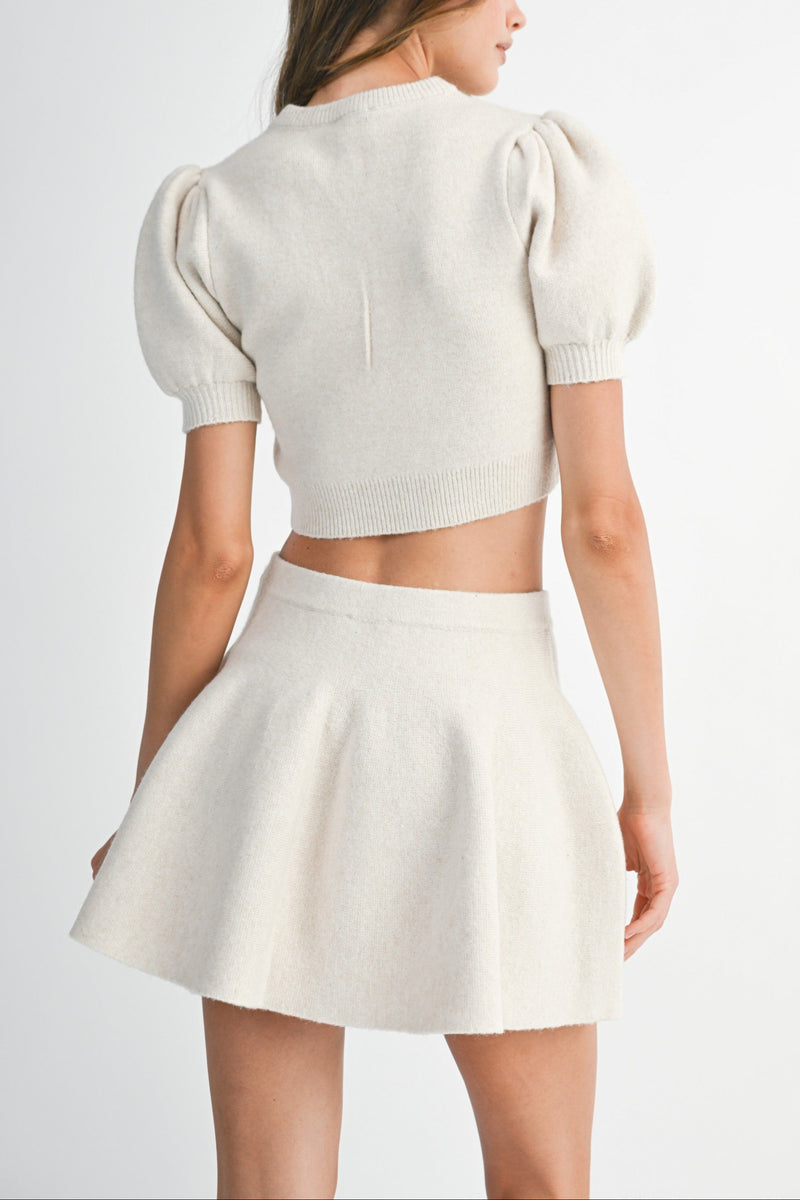 Chloe Knit Top & Mini Skirt Set