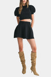 Lennyn Knit Top & Mini Skirt Set