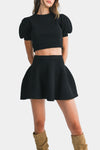 Lennyn Knit Top & Mini Skirt Set