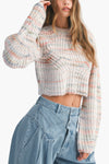 Alix Striped Cropped Sweater