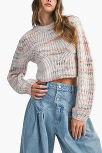 Alix Striped Cropped Sweater