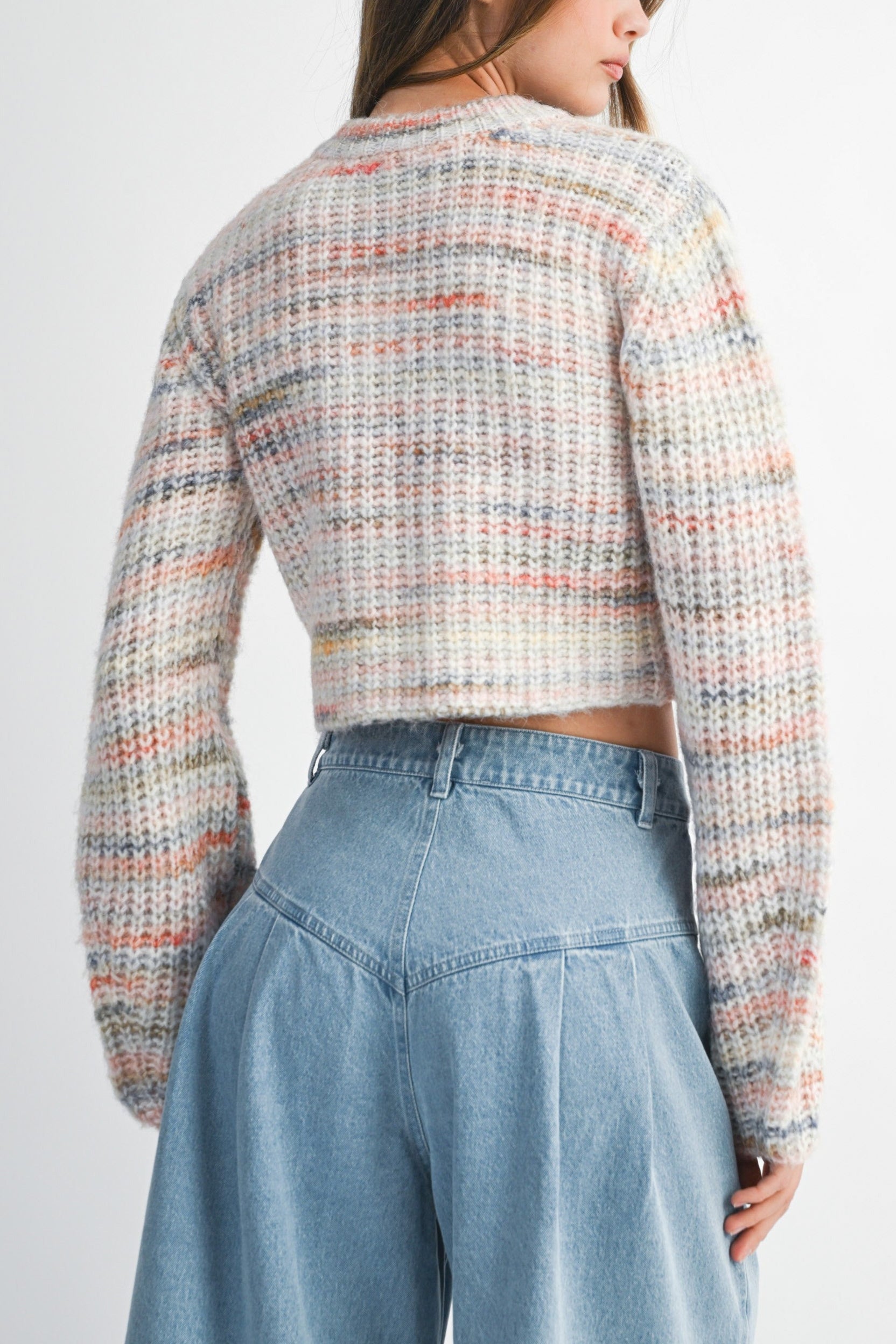 Alix Striped Cropped Sweater
