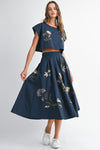 Mattie Embroidery Skirt Set
