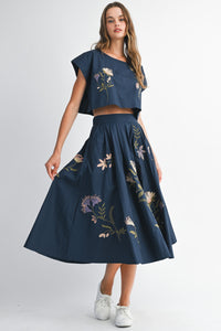Mattie Embroidery Skirt Set