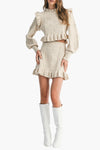 Everlyn Ruffle Knit Top & Mini Skirt Set