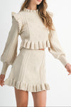 Everlyn Ruffle Knit Top & Mini Skirt Set