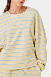 Mary Striped Sweatshirt and Mini Skort Set in Yellow/Baby Blue