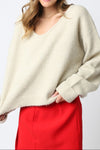 Stella Long Sleeve Knit Sweater in Oatmeal