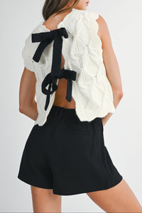 Silvie Reversible Cable Knit Vest Top