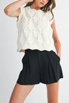 Silvie Reversible Cable Knit Vest Top