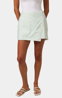 Shore Melody Skort in Spearmint Stripe