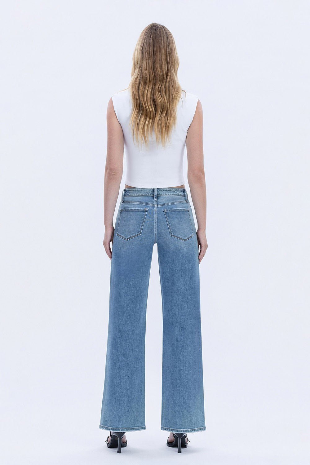 Hampton Rhinestone Embellished Wide Jeans