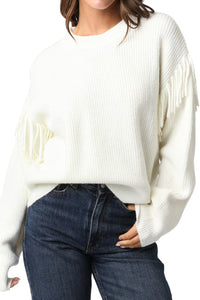 Karli Long Sleeve Fringe Sweater