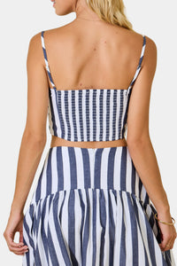 Zaila Stripe Crop Top & Maxi Skirt Set