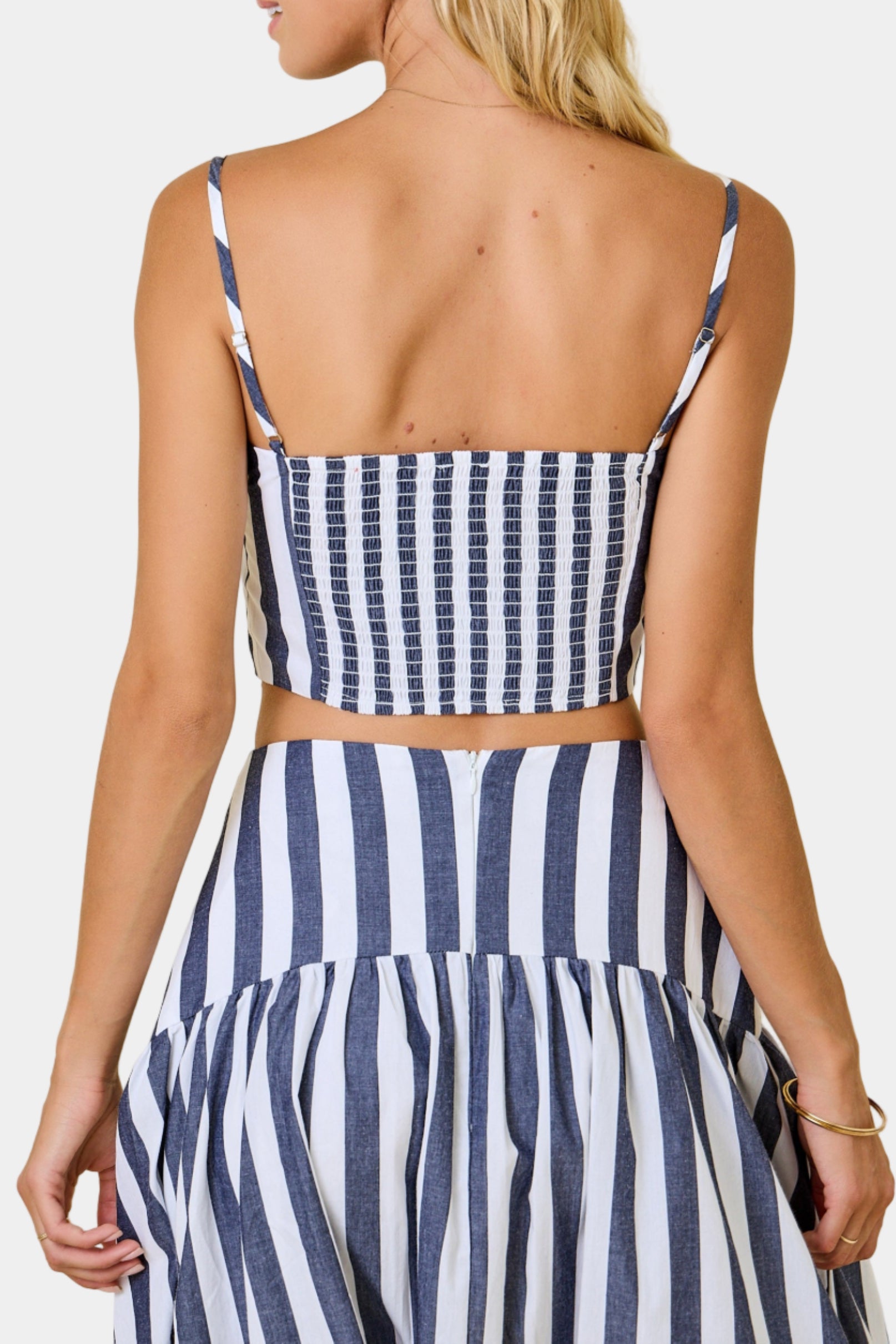 Zaila Stripe Crop Top & Maxi Skirt Set