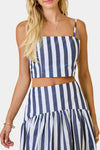 Zaila Stripe Crop Top & Maxi Skirt Set