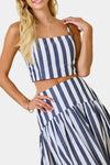 Zaila Stripe Crop Top & Maxi Skirt Set