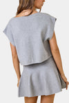 Candice Knit Top & Flared Mini Skirt Set