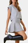Candice Knit Top & Flared Mini Skirt Set