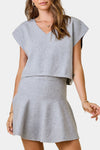 Candice Knit Top & Flared Mini Skirt Set