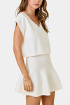 Meadow Knit Top & Flared Mini Skirt Set