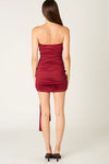 Josette Strapless Ruched Mini Dress