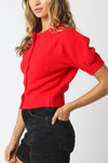 Julia Puff Sleeve Knit Top
