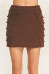 Cambria Pom Pom Knit Mini Skirt