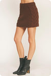 Cambria Pom Pom Knit Mini Skirt