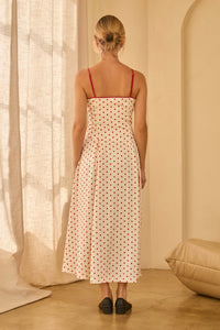 Jacey Polka Dot Midi Dress