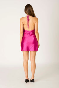 Zoey Halter Cowl Neck Mini Dress