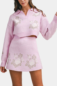Alba Crop Sweater & Mini Skirt Set