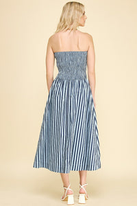 Emmett Stripe Tube Midi Dress