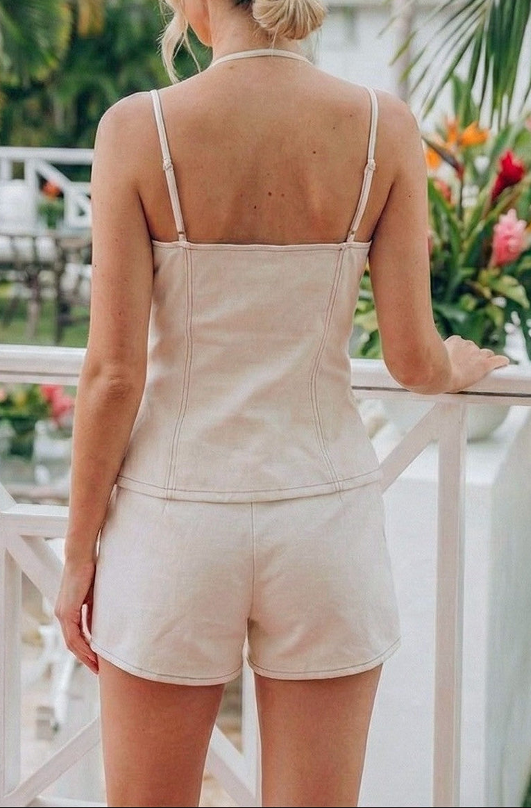 Averie Front Zip Top & Shorts Set